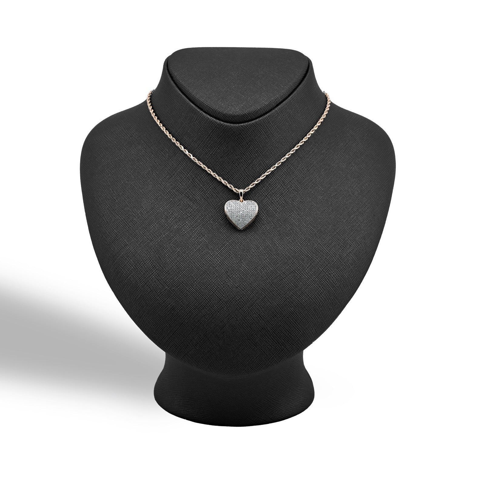 Real 10k Yellow Gold 0.45CTW Natural Diamond Heart Pendant 3.5g Womens Charm - Elite Jewelers - Charms & Pendants