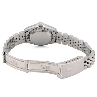 Rolex 26MM Datejust All Steel Engine Turned Bezel Silver Index Dial Women Watch M:79240 - Elite Jewelers - Luxury Watch