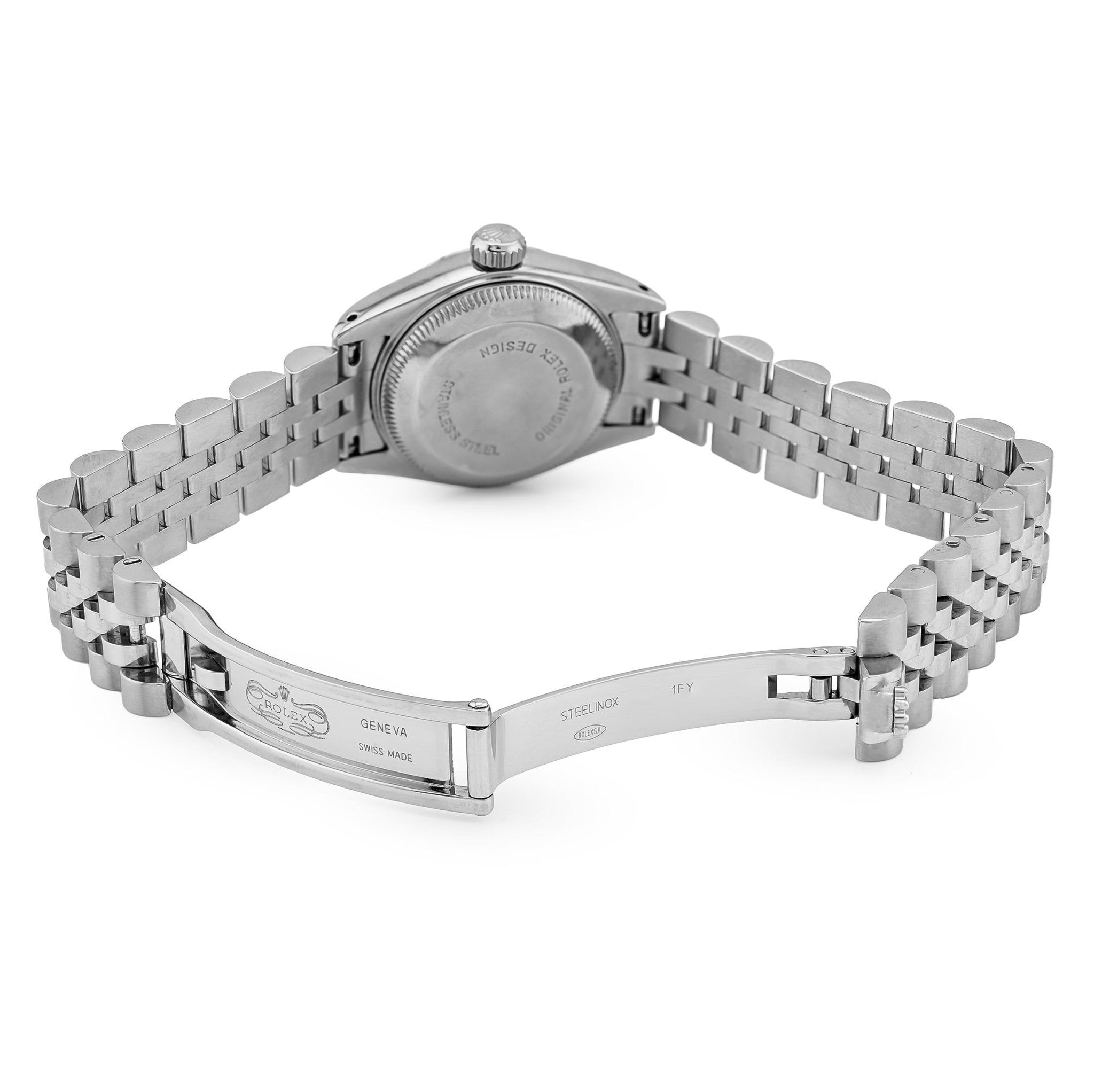 Rolex 26MM Datejust Fluted Bezel Stainless Steel Black Face Natural Diamond Dial - Elite Jewelers - Luxury Watch