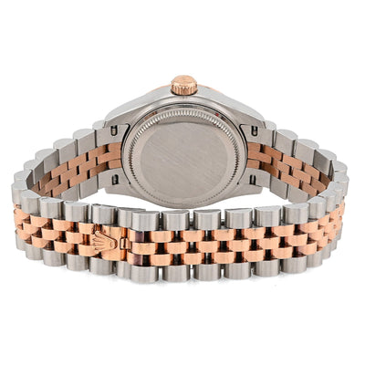 Rolex 28MM Datejust 1CT Natural Diamond Dial/Bezel MOP Face 2 Tone Rose Hidden Clasp Jubilee Watch - Elite Jewelers - Luxury Watch