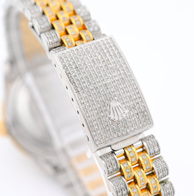 Rolex 36MM DateJust 15.75CT Natural Diamond Bussdown Roman Numeral Dial Jubilee Band 2 Tone Watch - Elite Jewelers - Luxury Watch