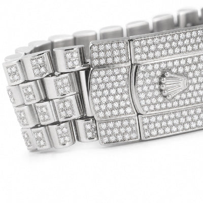 Rolex 36MM DateJust 15.75CT Natural Diamond Bussdown Roman Numeral Dial Jubilee Band All White Watch - Elite Jewelers-Luxury Watch