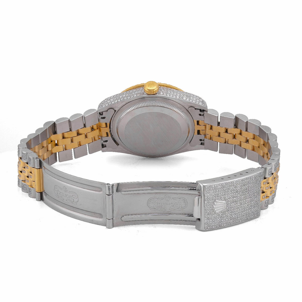 Rolex 36MM DateJust 15CT Natural Diamond Bussdown Roman Numeral Dial Jubilee Band 2 Tone Yellow Watch - Elite Jewelers-Luxury Watch