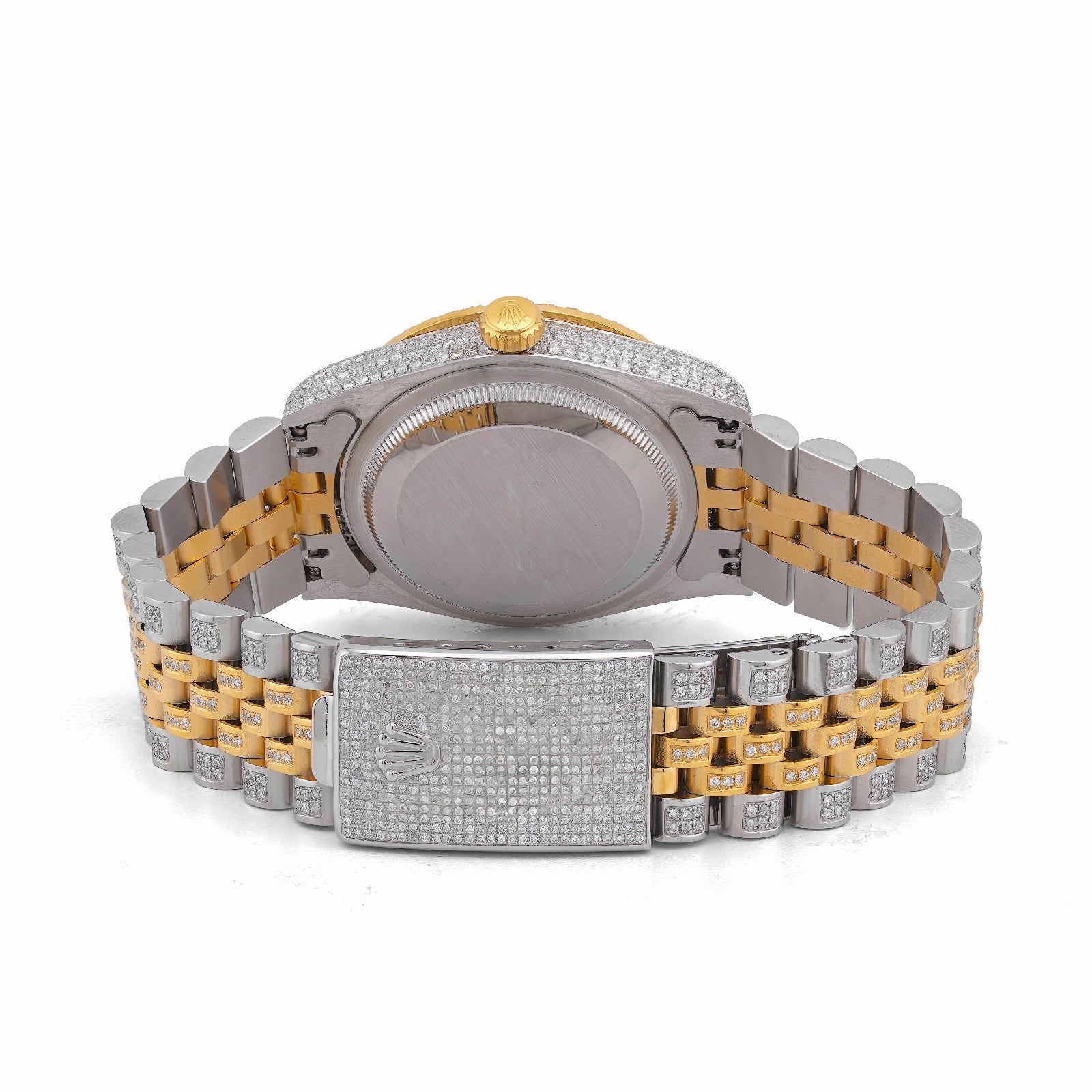 Rolex 36MM DateJust 15CT Natural Diamond Bussdown Roman Numeral Dial Jubilee Band 2 Tone Yellow Watch - Elite Jewelers-Luxury Watch