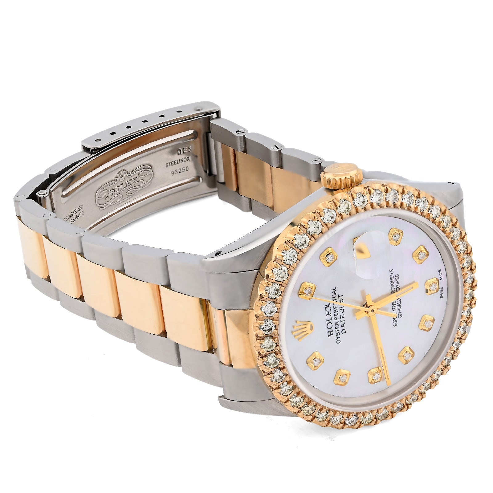 Rolex 36MM Datejust 2.5CT Natural Diamond Bezel/Dial MOP Face Men Women Watch - Elite Jewelers - Luxury Watch