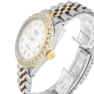 Rolex 36MM Datejust 2.5CTW Natural Diamond Bezel and Dial MOP Face 2 Tone Jubilee Band Watch - Elite Jewelers - Luxury Watch