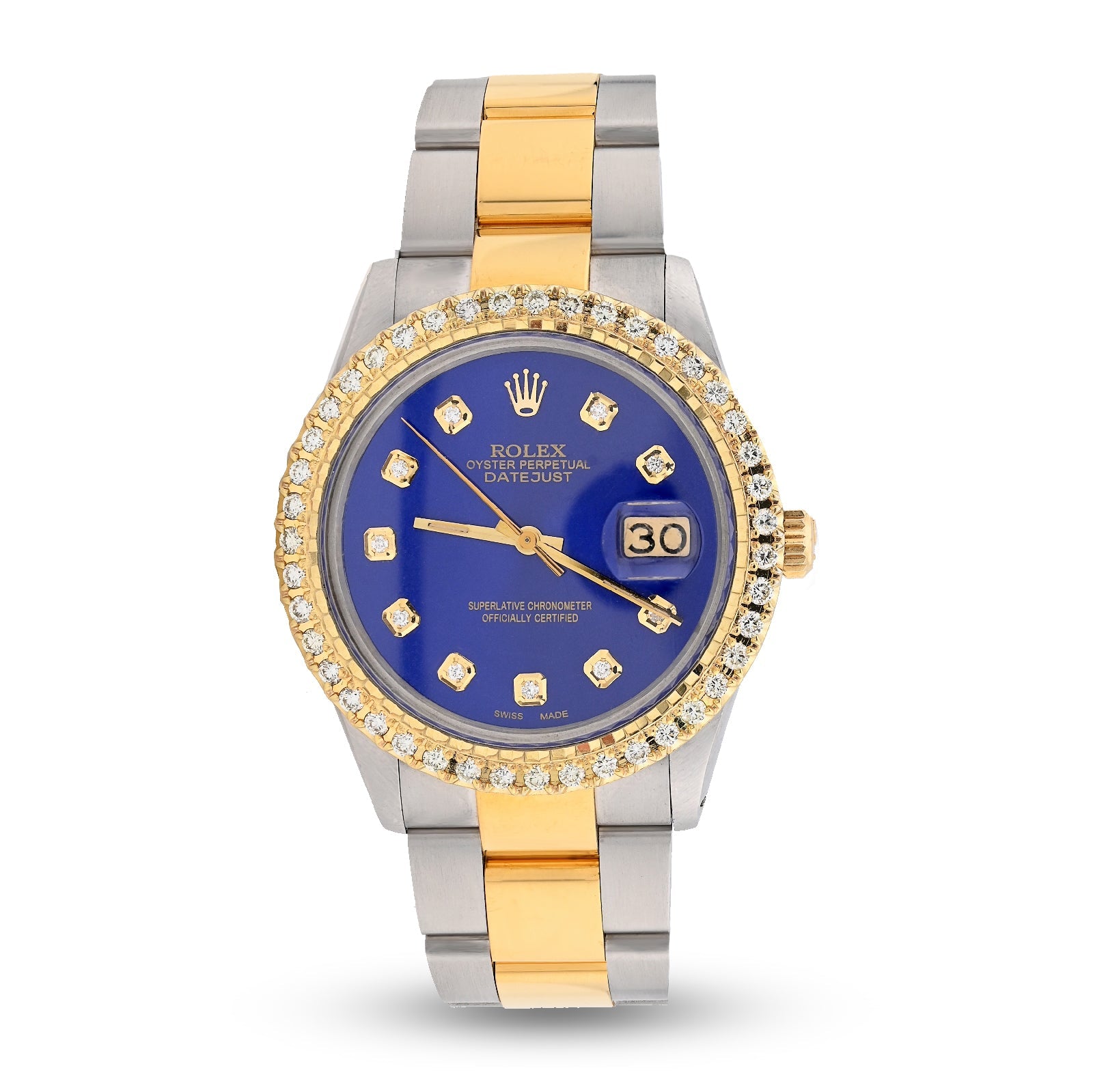 Rolex 36MM Datejust 2CT Natural Diamond Bezel/Dial Blue Face Men Women Watch - Elite Jewelers - Luxury Watch
