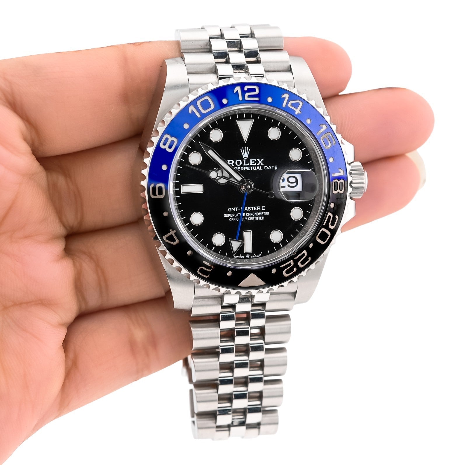Rolex 40MM GMT - Master II BATGIRL 126710BLNR Jubilee 2022 FULL SET Box/Papers - Elite Jewelers - Luxury Watch