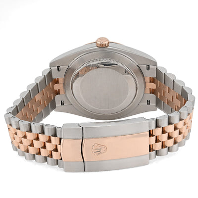 Rolex 41MM Datejust Sundust Diamond Dial 18K Everose & Steel Jubilee Band Box/Card Watch - Elite Jewelers - Luxury Watch