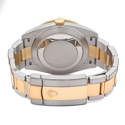 Rolex 41MM Datejust Two - Tone Oyster 3CT 2 Row Diamond Bezel Black Face 126303 Watch - Elite Jewelers - Luxury Watch