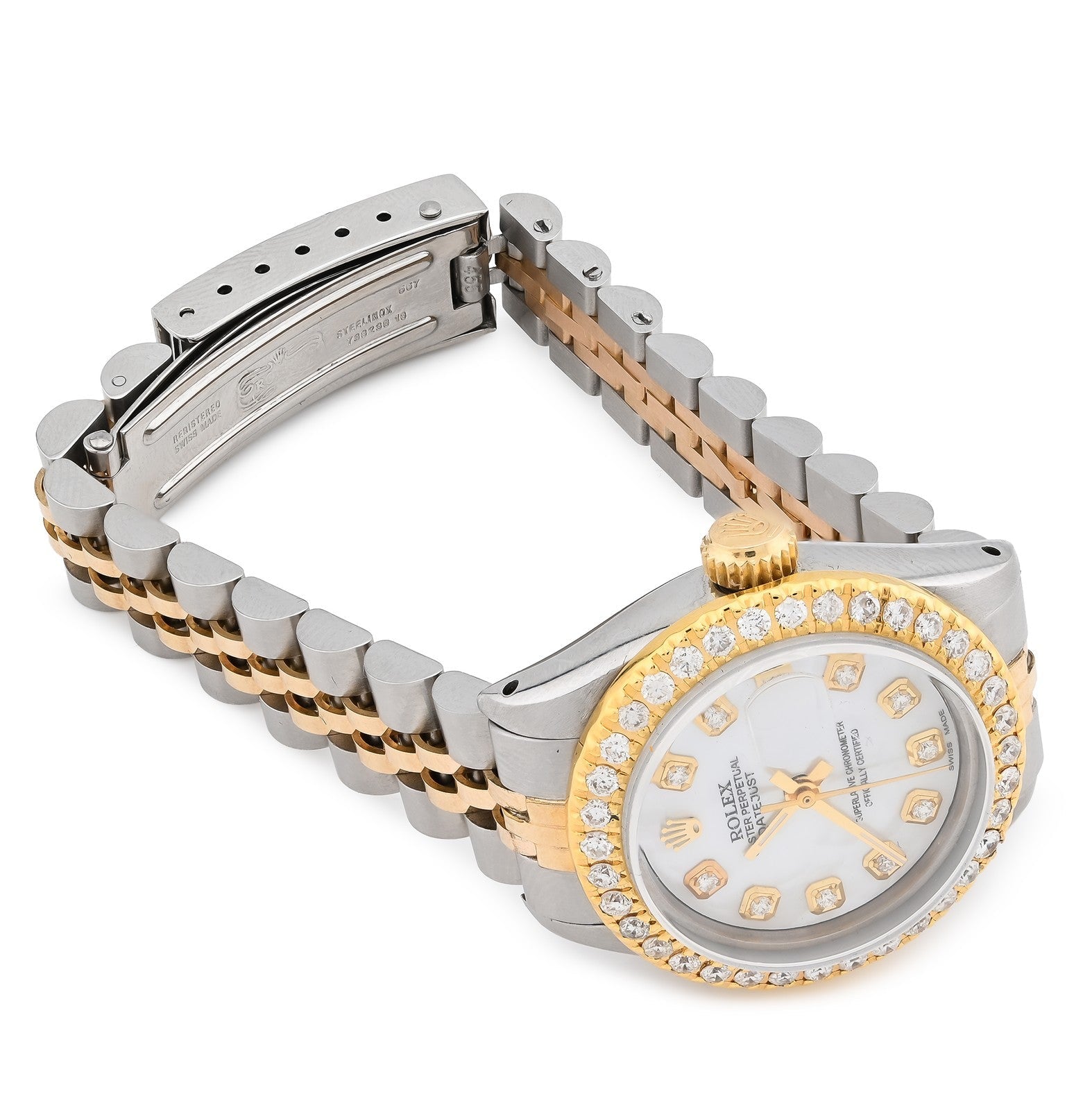 Rolex Datejust 26MM 18K Gold & Steel Diamond Bezel/Dial MOP Face Women Watch - Elite Jewelers - Luxury Watch
