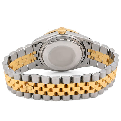 Rolex Datejust 36MM 2CT Natural Diamond Bezel/Black Face Roman Dial Watch - Elite Jewelers - Luxury Watch