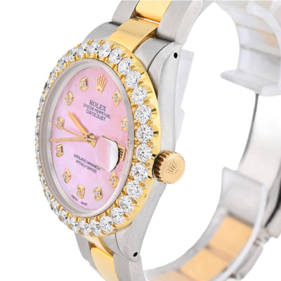 Rolex Datejust 36MM 3CT Lab Diamond Bezel/Dial Pink Face Men Women Watch - Elite Jewelers - Luxury Watch