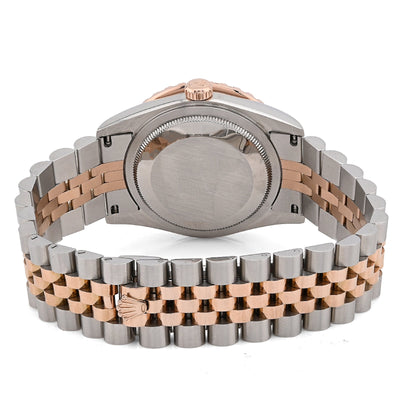 Rolex Datejust 36MM Rose Gold & SS Two Tone Hidden Clasp Chocolate Diamond Dial/Bezel 3.28CT Watch - Elite Jewelers - Luxury Watch