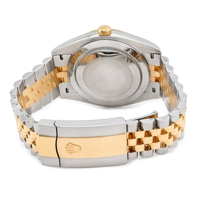 Rolex Datejust Jubilee 41MM 18K Gold Champagne Dial Fluted All Factory Watch - Elite Jewelers - Luxury Watch