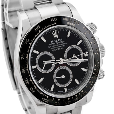 Rolex Daytona Cosmograph Black Panda Dial Ceramic Bezel Steel Oyster Band 40MM Men Watch 126500LN - Elite Jewelers - Luxury Watch