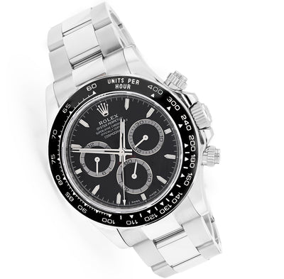 Rolex Daytona Cosmograph Black Panda Dial Ceramic Bezel Steel Oyster Band 40MM Men Watch 126500LN - Elite Jewelers - Luxury Watch