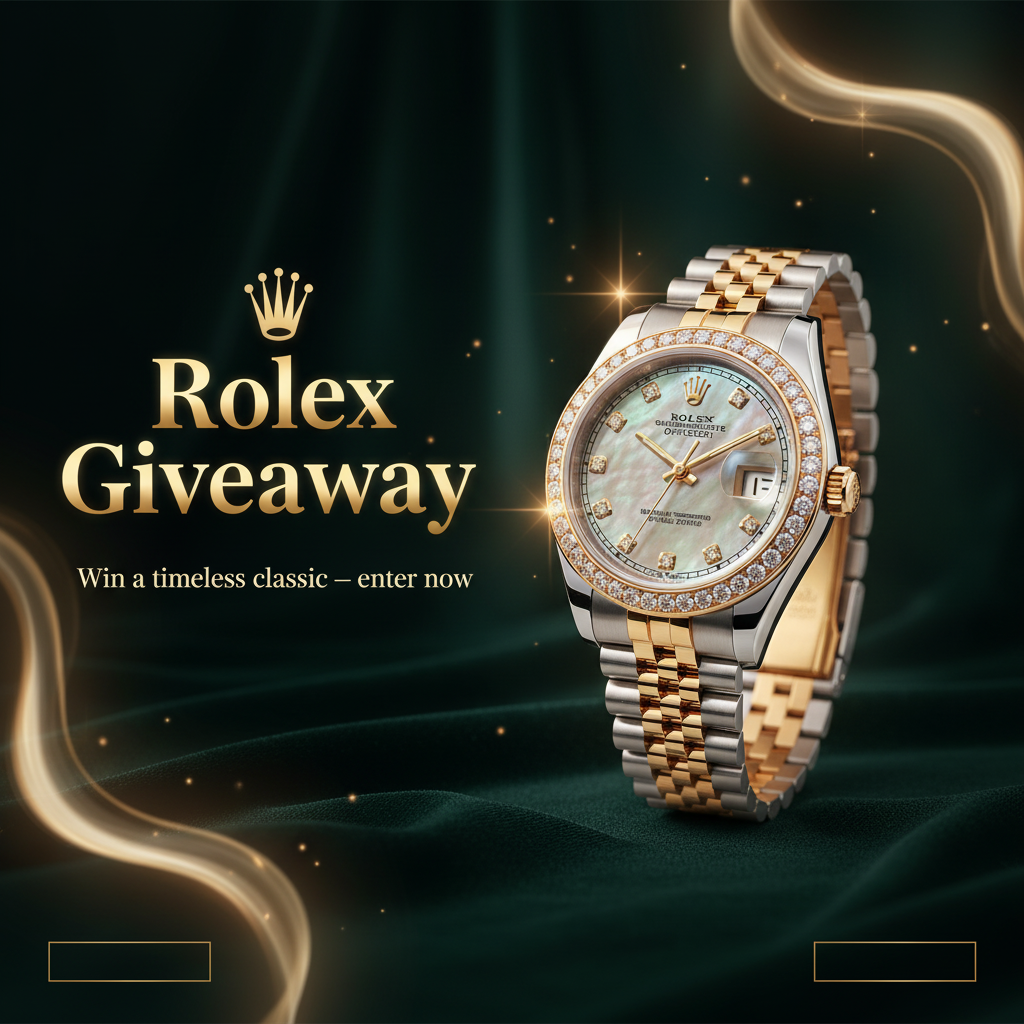 Rolex Giveaway Banner - Desktop High Quality