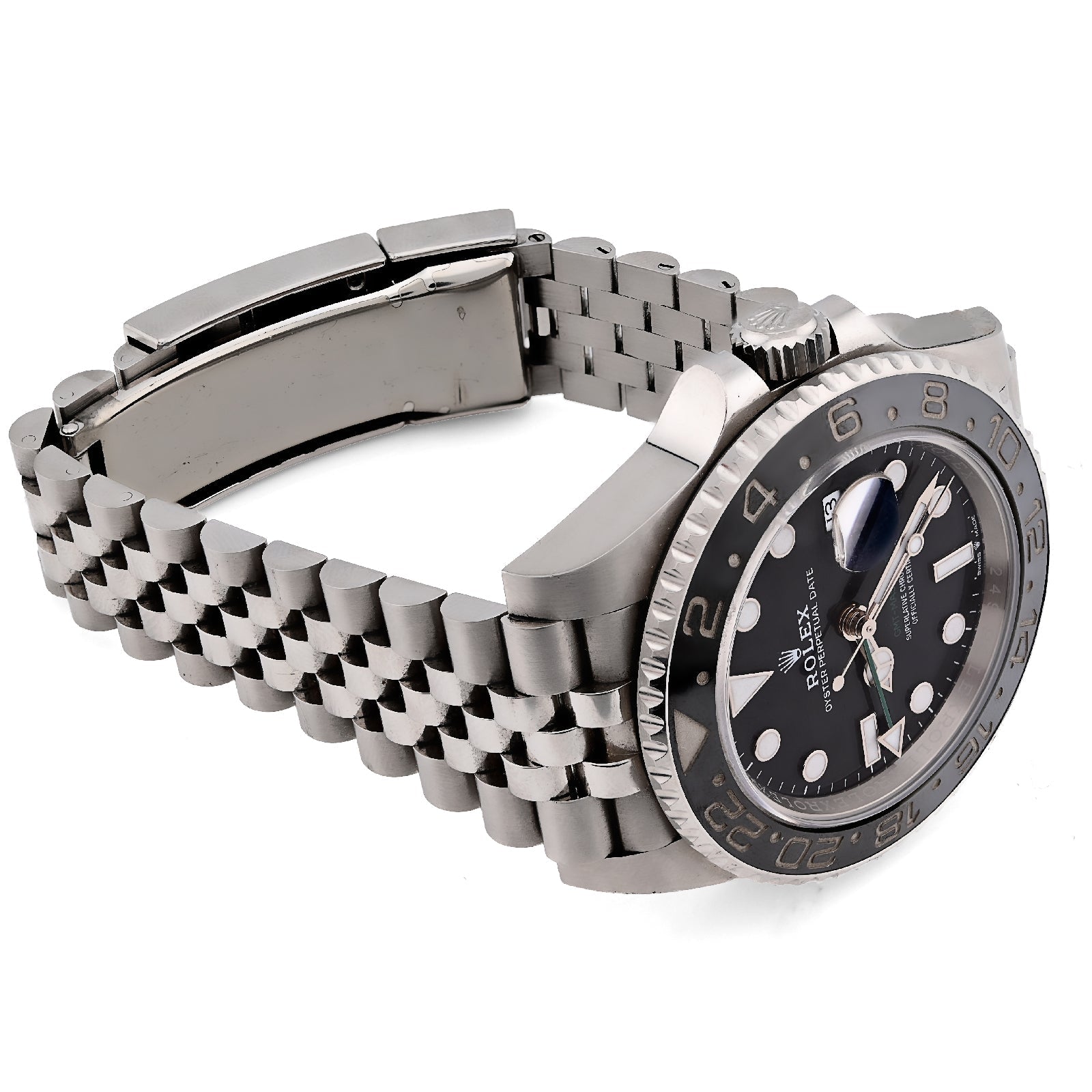 Rolex GMT - Master II Bruce Wayne 40MM White Gold & Oyster Steel Jubilee Band 2024 Box/Card 126710GRNR - Elite Jewelers - Luxury Watch