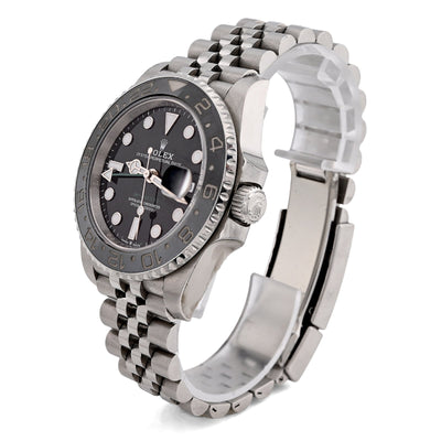 Rolex GMT - Master II Bruce Wayne 40MM White Gold & Oyster Steel Jubilee Band 2024 Box/Card 126710GRNR - Elite Jewelers - Luxury Watch