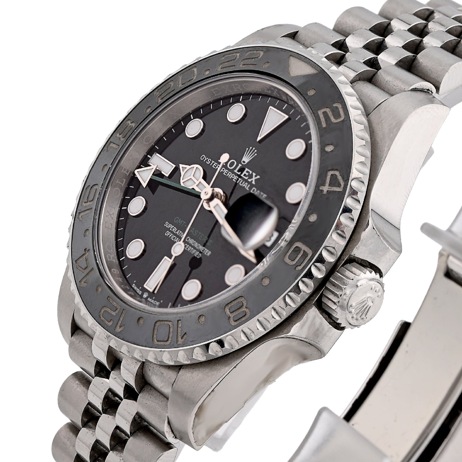 Rolex GMT - Master II Bruce Wayne 40MM White Gold & Oyster Steel Jubilee Band 2024 Box/Card 126710GRNR - Elite Jewelers - Luxury Watch