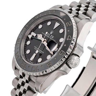 Rolex GMT - Master II Bruce Wayne 40MM White Gold & Oyster Steel Jubilee Band 2024 Box/Card 126710GRNR - Elite Jewelers - Luxury Watch