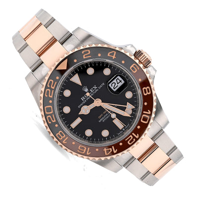 Rolex GMT - Master II Rootbeer 40MM Two - Tone Everose Oyster Band Men Watch 126711CHNR Full Set - Elite Jewelers - Luxury Watch