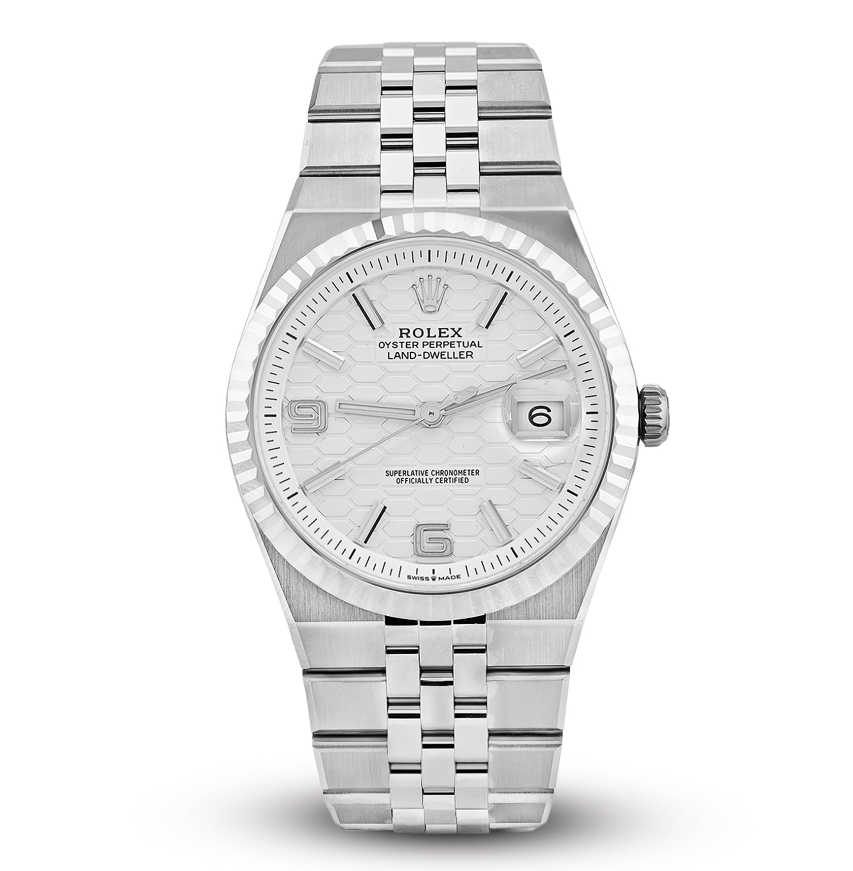Rolex Land - Dweller 2026 40MM Oystersteel/White Gold Flat Jubilee FULL SET Watch - Elite Jewelers - Luxury Watch