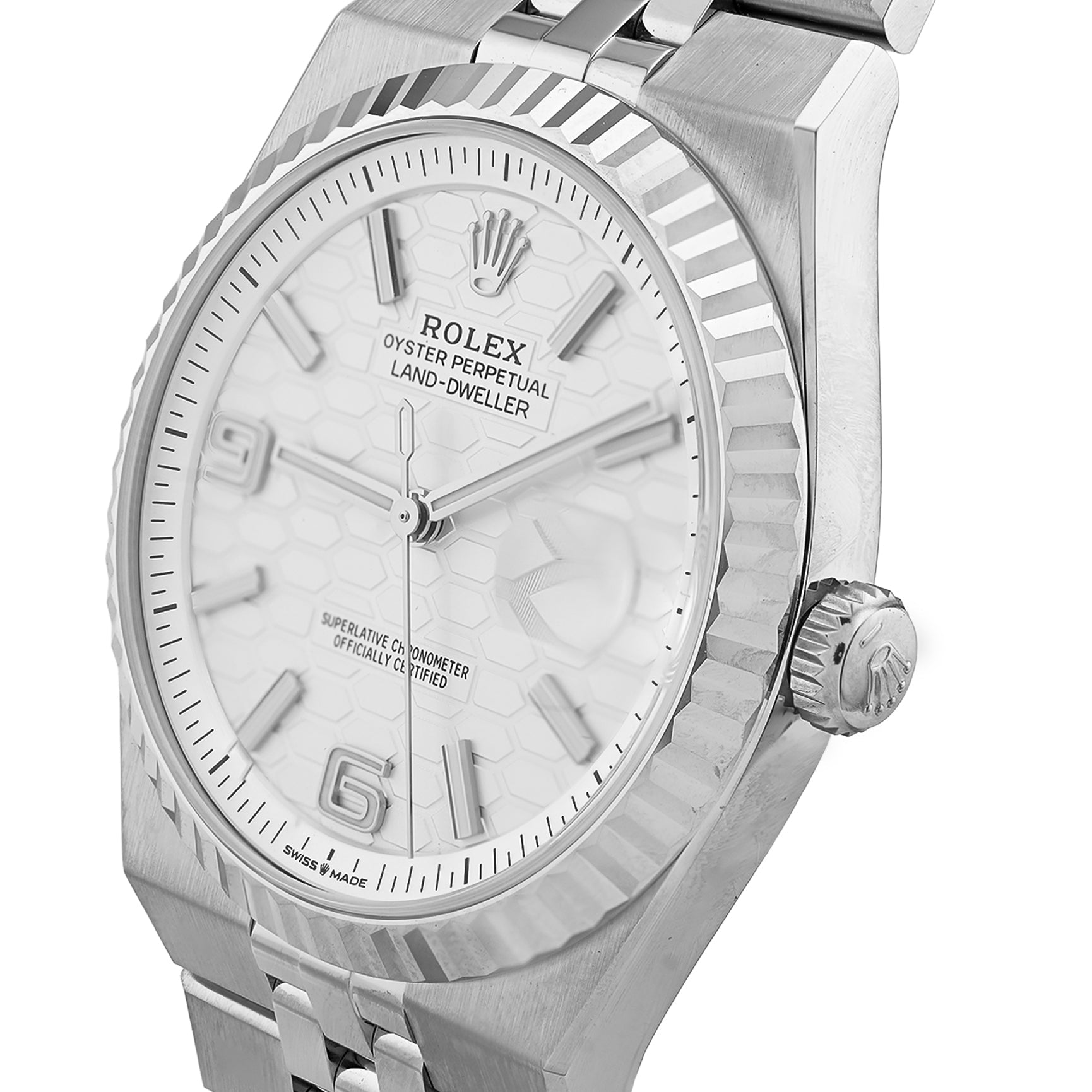 Rolex Land - Dweller 2026 40MM Oystersteel/White Gold Flat Jubilee FULL SET Watch - Elite Jewelers - Luxury Watch