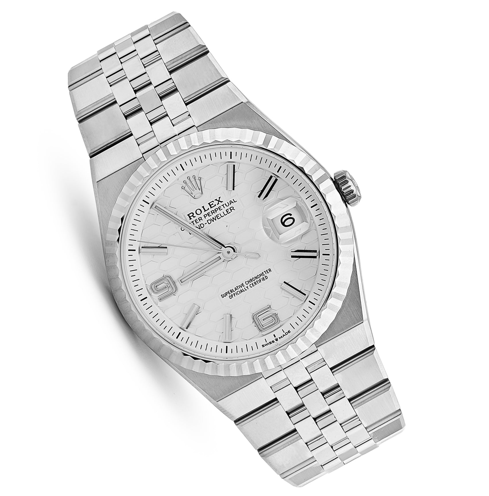 Rolex Land - Dweller 2026 40MM Oystersteel/White Gold Flat Jubilee FULL SET Watch - Elite Jewelers - Luxury Watch