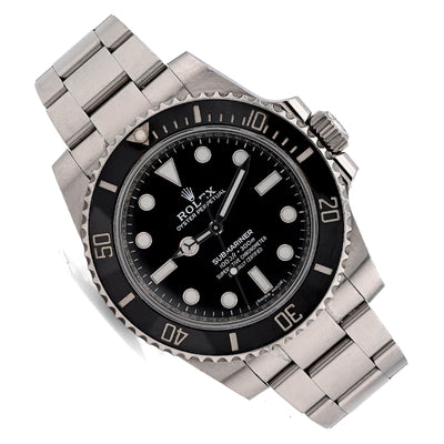 Rolex Submariner 40MM Black Face No Date Men Watch 124060 - Elite Jewelers - Luxury Watch