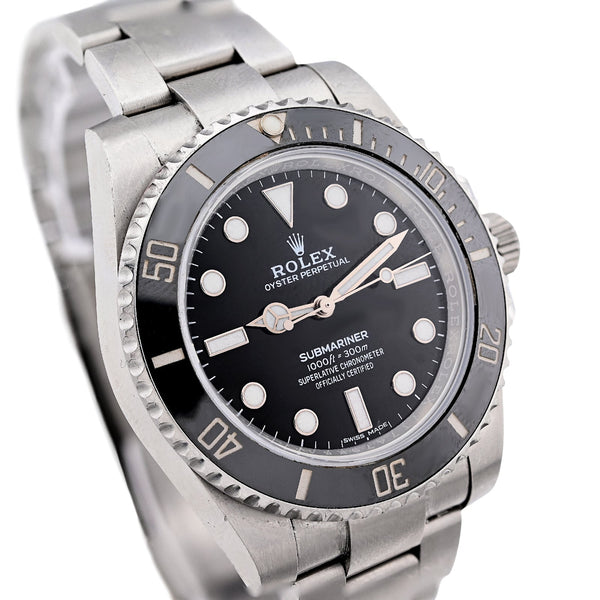 Rolex Submariner 40MM Black Face No Date Men Watch 124060 - Elite Jewelers - Luxury Watch