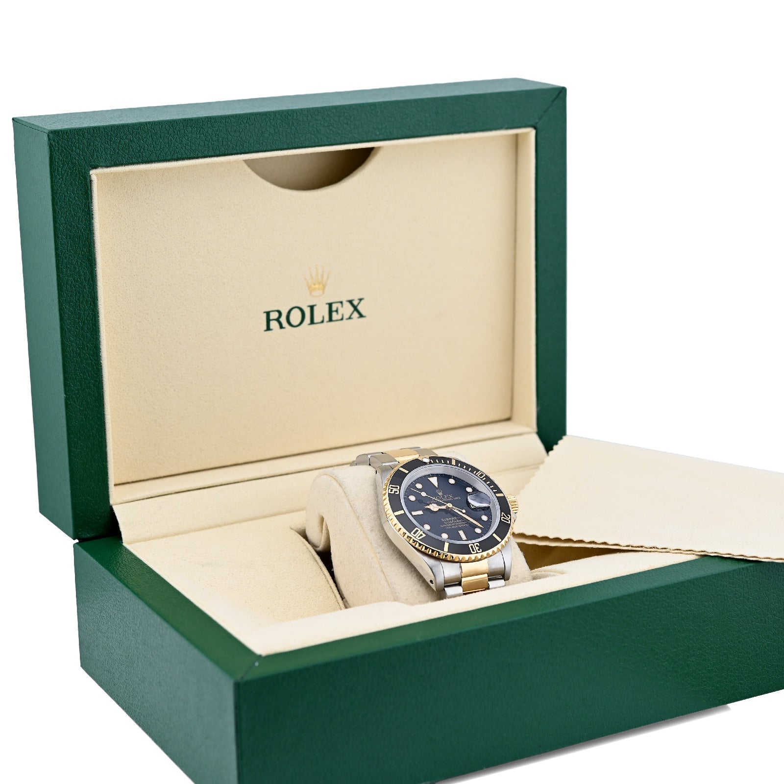 Rolex Submariner 40MM Two Tone 18K Gold & Steel Black Dial & Face 16613 Watch - Elite Jewelers - Luxury Watch