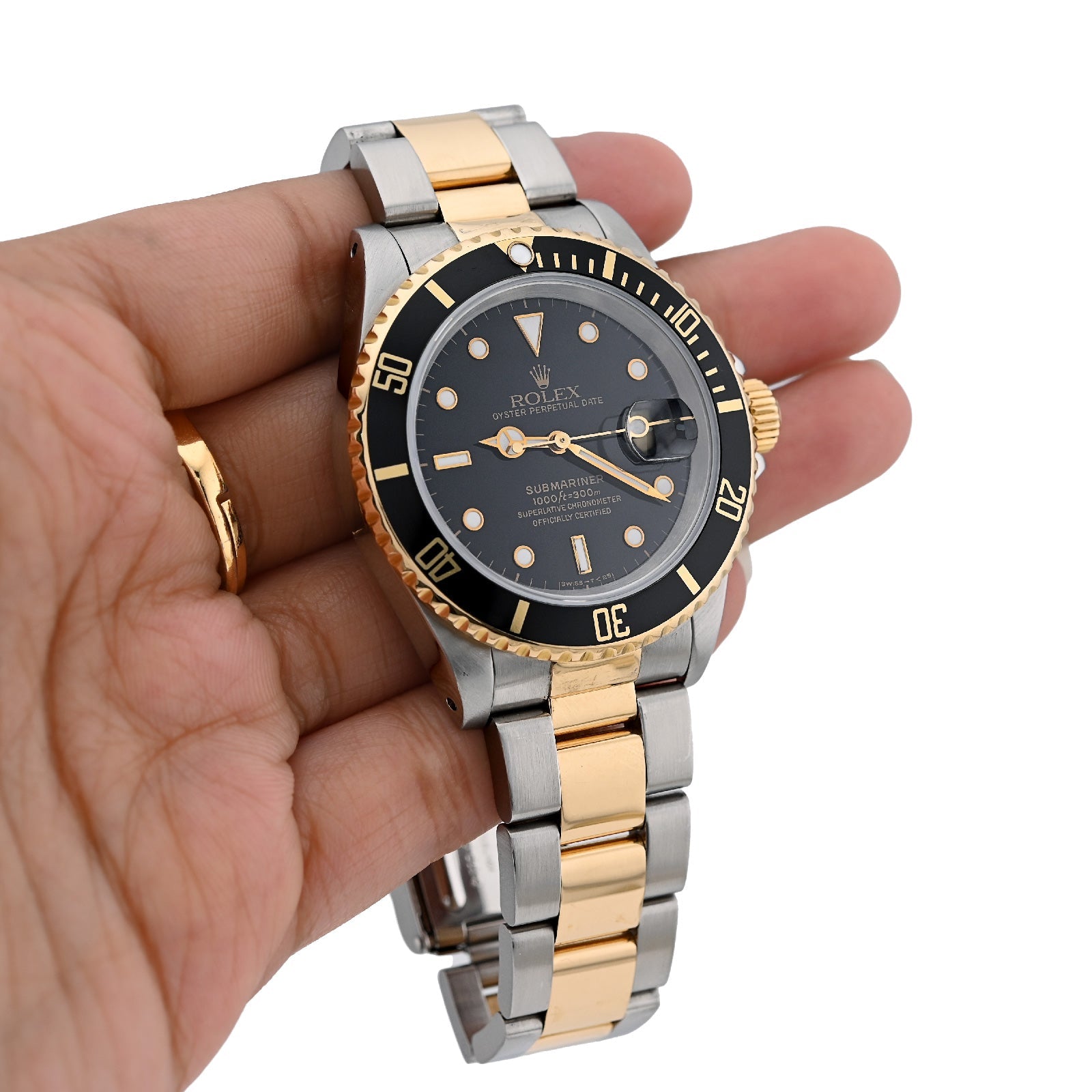Rolex Submariner 40MM Two Tone 18K Gold & Steel Black Dial & Face 16613 Watch - Elite Jewelers - Luxury Watch