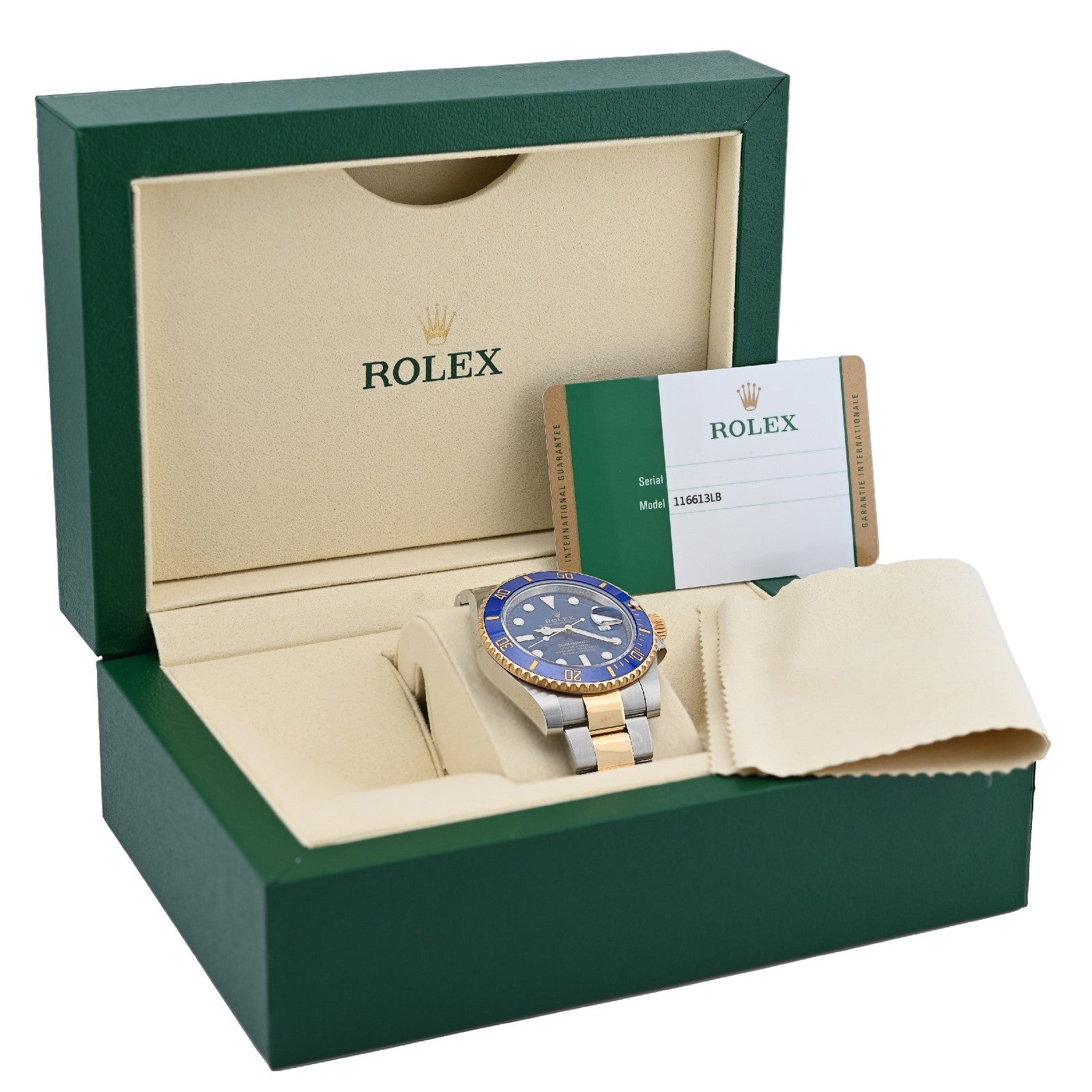 Rolex Submariner SS/18k Gold Oyster Bluesy Diver Men Watch 116613LB BOX/PAPER - Elite Jewelers - Luxury Watch