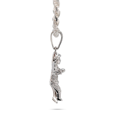 Sterling Silver 0.45 CTW Natural Diamond Angel Pendant 3.3g Unisex Adults Charm - Elite Jewelers - Charms & Pendants