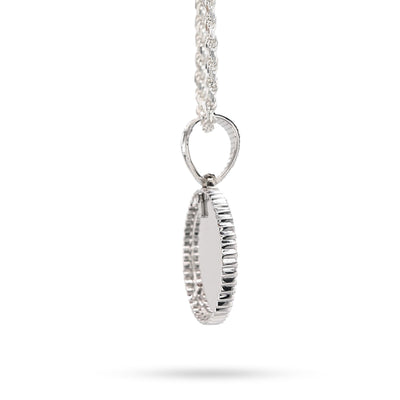Sterling Silver 1.5CTW Natural Diamond Customize Memory Round Pendant 8.5g Charm - Elite Jewelers - Charms & Pendants