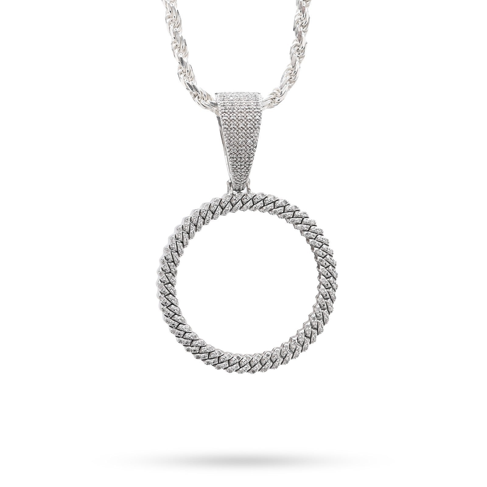 Sterling Silver 1.5CTW Natural Diamond Customize Memory Round Pendant 8.5g Charm - Elite Jewelers - Charms & Pendants