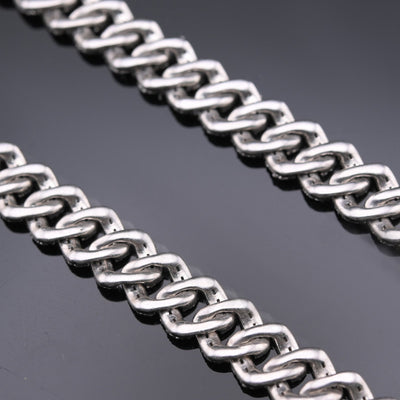 Sterling Silver 16CT Natural Diamond Cuban Link Chain Necklace 10mm 22in - Elite Jewelers - Necklaces & Chains