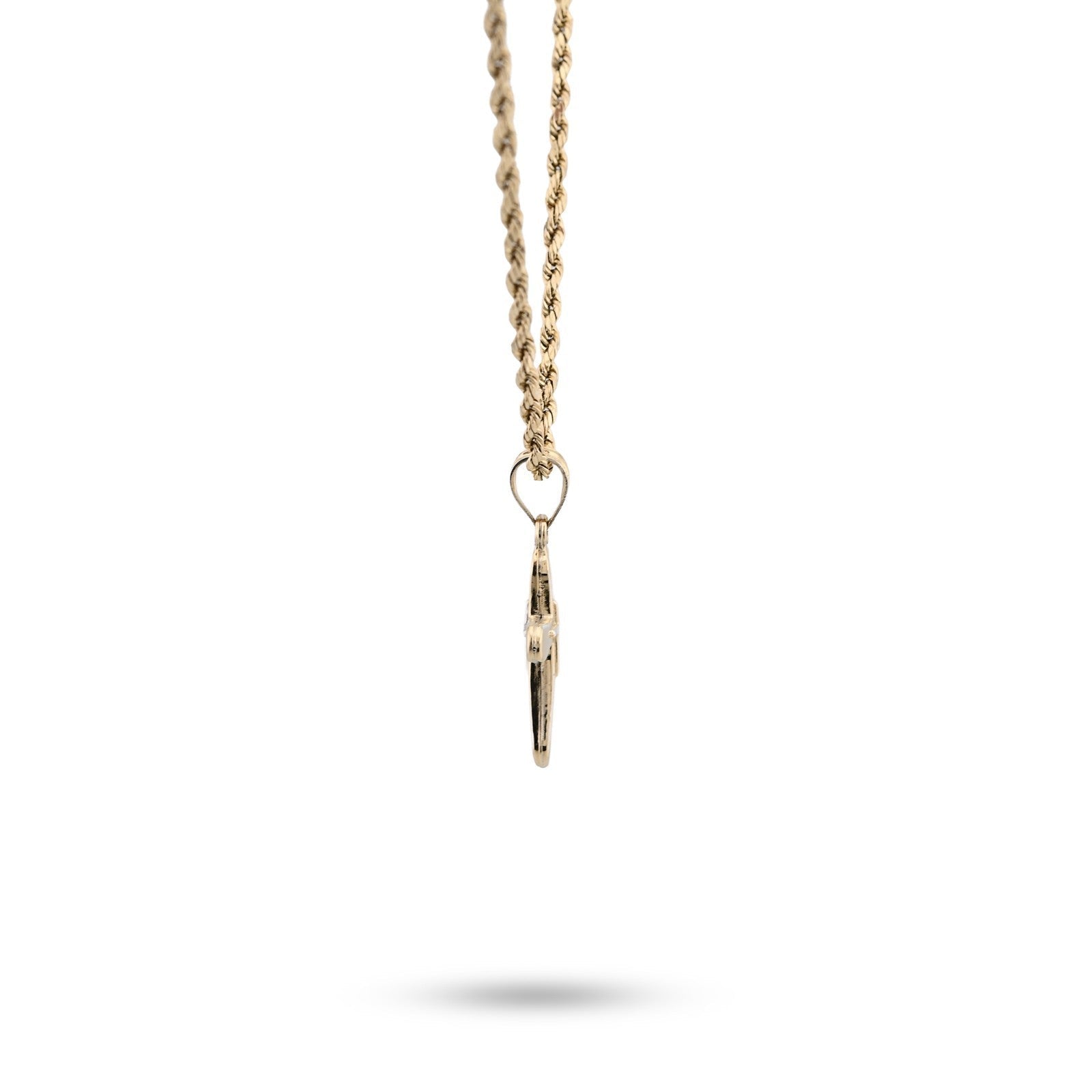 Two Tone 1/10th 10k Gold Bonded 925 Silver Diamond Cut Cross Pendant 0.7gm Charm - Elite Jewelers - Charms & Pendants