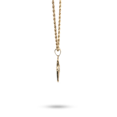 Two Tone 1/10th 10k Gold Bonded 925 Silver Diamond Cut Cross Pendant 0.7gm Charm - Elite Jewelers - Charms & Pendants