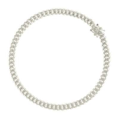 Unisex 4MM 925 Sterling Silver Solid Miami Cuban Bracelet 8 Inch 8.9g Armlet - Elite Jewelers - Bracelets