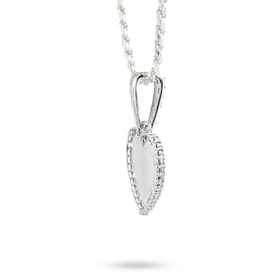 Womens 925 Silver 5.1g 0.3CTW Natural Diamond Heart Shaped Picture Pendant Charm - Elite Jewelers - Charms & Pendants
